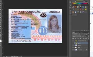 دانلود فایل فتوشاپ گواهینامه رانندگی آنگولا