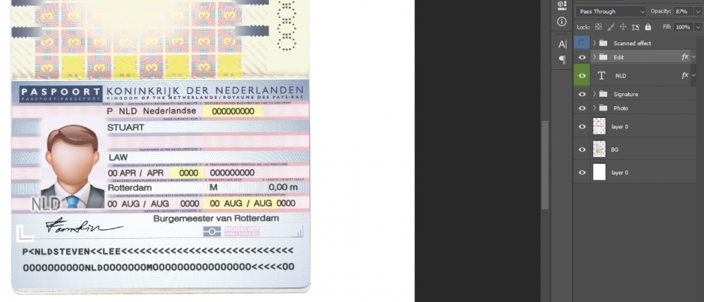 لایه باز ورژن دوم پاسپورت هلند