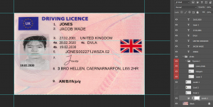 دانلود لایه باز گواهینامه رانندگی انگلیس