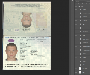 لایه باز پاسپورت بلژیک