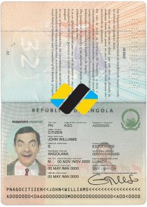 دانلود لایه باز پاسپورت آنگولا