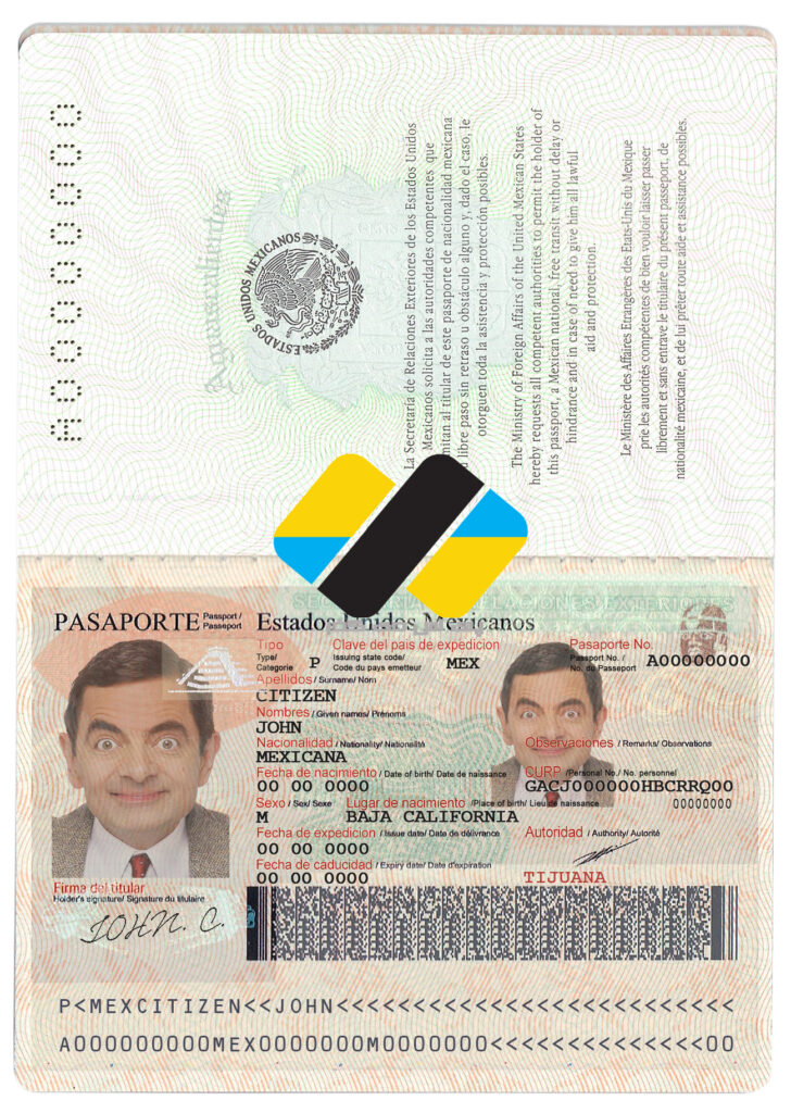 دانلود لایه باز پاسپورت جدید مکزیک