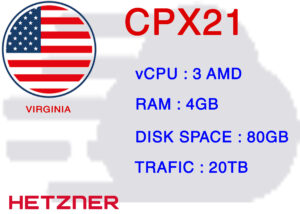 سرور مجازی ابری ویرجینیا پلن چهارم  CPX21 VIRGINIA آمریکا