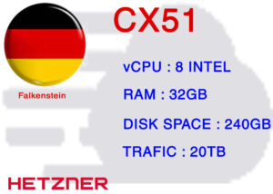 سرور مجازی ابری فالکن اشتاین آلمان پلن نهم CX51 Falkenstein
