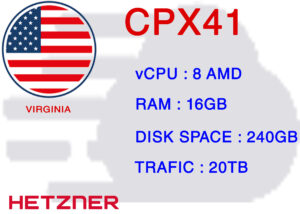 سرور مجازی ابری ویرجینیا پلن هشتم  CPX41 VIRGINIA آمریکا