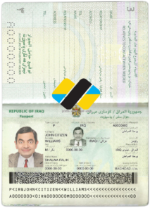 دانلود لایه باز پاسپورت عراق