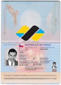 دانلود لایه باز پاسپورت جدید شیلی