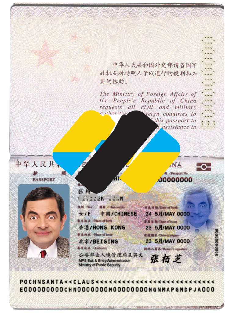 دانلود لایه باز پاسپورت چین