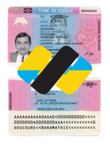 دانلود لایه باز کارت اقامت فرانسه (France residence permit)