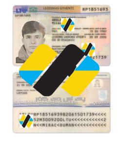 دانلود لایه باز کارت اقامت لیتوانی ورژن جدید