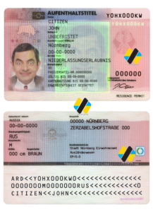 دانلود لایه باز آیدی کارت (کارت اقامت) آلمان