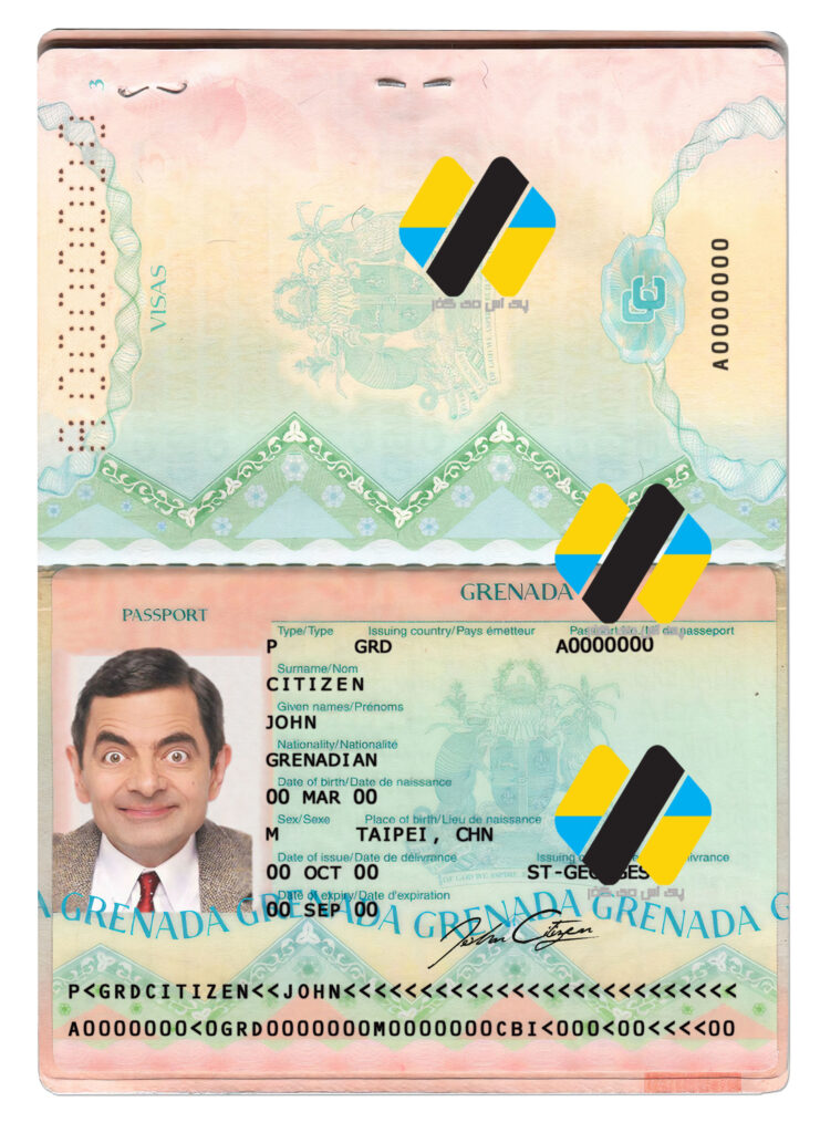 دانلود لایه باز پاسپورت گرنادا جدید | download new version gernada passport psd template