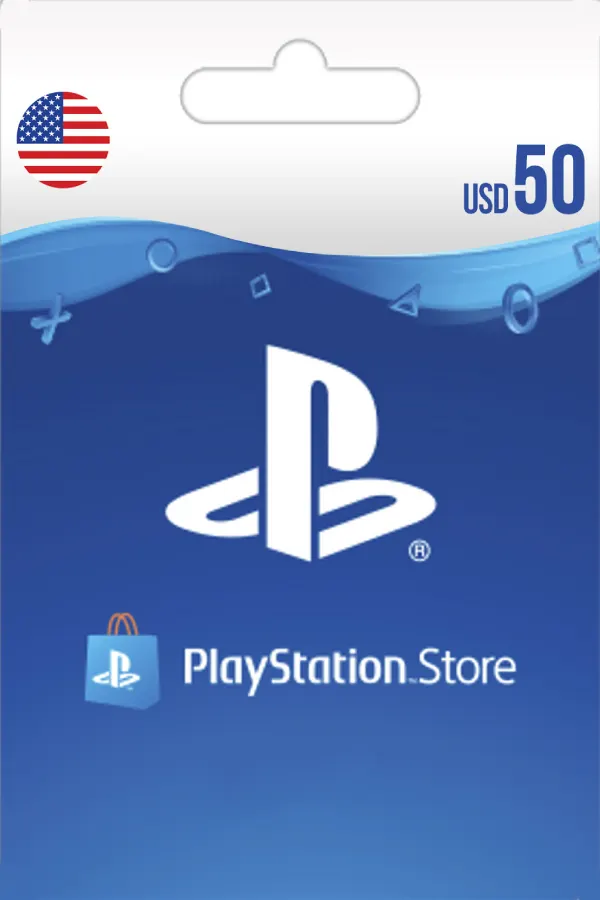 خرید گیفت کارت پلی استیشن 50 دلار آمریکا , سازگار با PSP™، PS3™، PSP™ Go، PS Vita، PS4™، PS5™