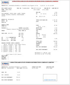 Download Official Ratanpur (Chhattisgarh, India) Utility Bill 2026